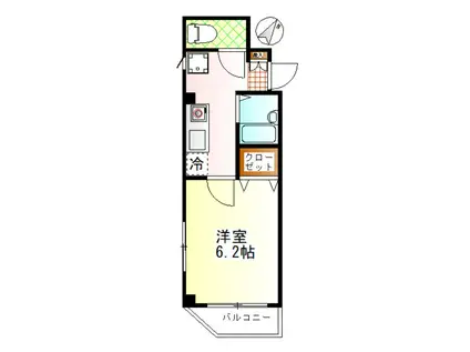アルモニー巽橋(1K/2階)の間取り写真