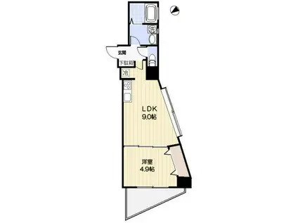 GRACIA YOKOHAMA(1LDK/3階)の間取り写真