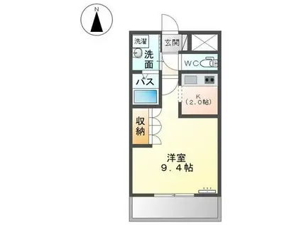 ポラリス(1K/2階)の間取り写真