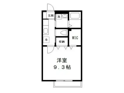 セゾンコート(1K/1階)の間取り写真