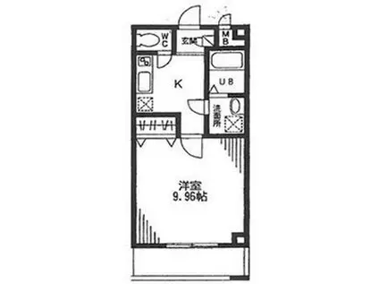 トリエ・ヴェール(1K/2階)の間取り写真