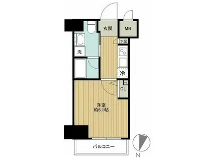 ZOOM椎名町駅前(1K/8階)の間取り写真