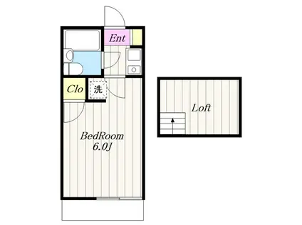 コートビレッジ相武台(1K/1階)の間取り写真