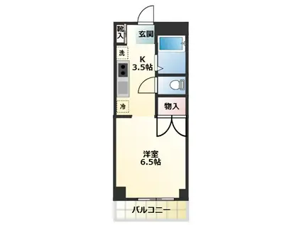 カサプラタ(1K/2階)の間取り写真