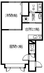 K.M.K(1LDK/1階)の間取り写真
