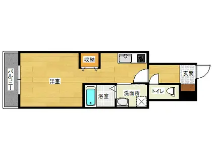 月光東蟹屋(ワンルーム/3階)の間取り写真