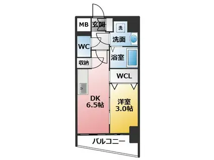 エステムコート名古屋上前津(1DK/5階)の間取り写真