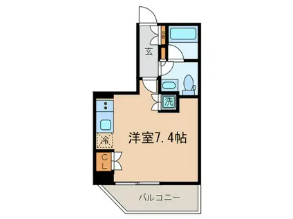 メイクスデザイン芝公園(ワンルーム/10階)の間取り写真