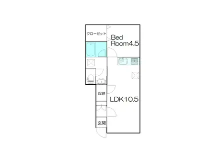 オール電化SAKURA(1LDK/1階)の間取り写真