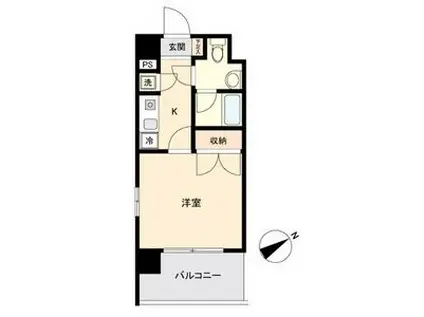 CONDE藤が丘(1K/7階)の間取り写真