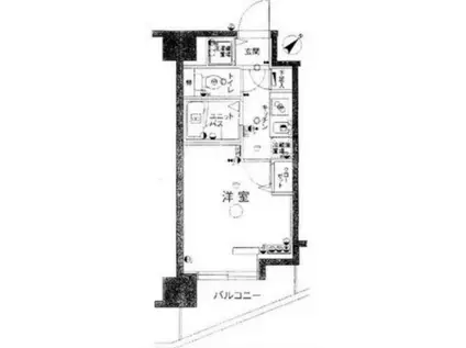 スカイコート後楽園第第5(1K/2階)の間取り写真