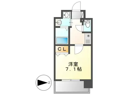 アルバ大須(1K/2階)の間取り写真