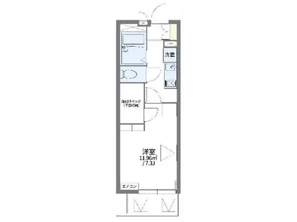 レオパレスCHI YO(1K/2階)の間取り写真