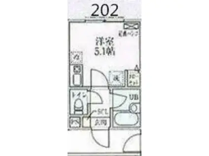 URBAN STAGE 不動前(ワンルーム/2階)の間取り写真