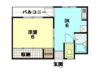 リリーフレジデンス(1DK/5階)の間取り写真