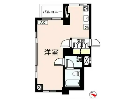 幸作ビル(ワンルーム/5階)の間取り写真