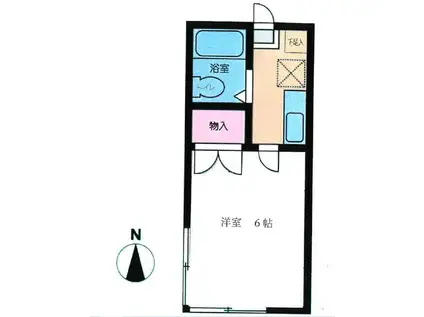 コーポ小杉(1K/2階)の間取り写真