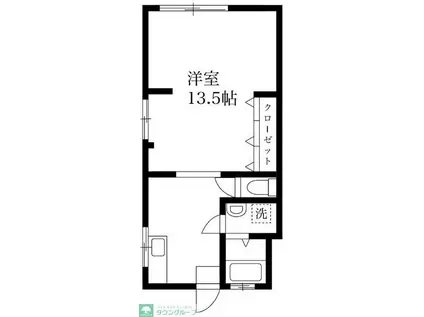 コーポ原口(1K/1階)の間取り写真
