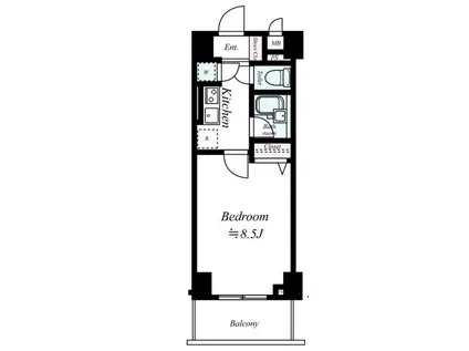 LE-LION AKABANEII(1K/5階)の間取り写真