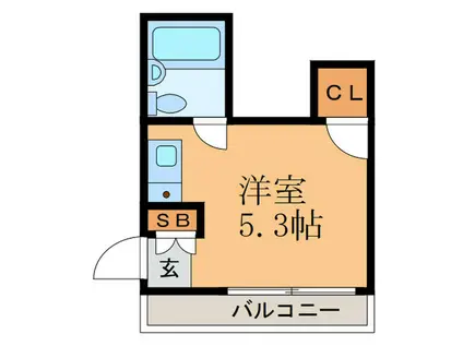 阪急京都線 淡路駅 徒歩5分 4階建 築41年(ワンルーム/3階)の間取り写真