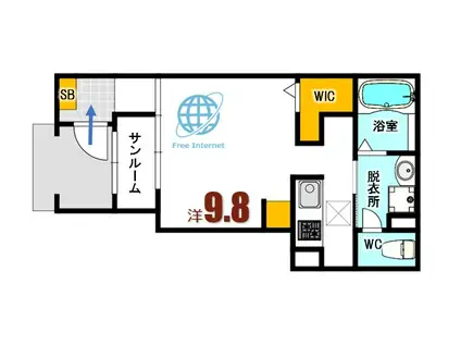 コンフォート25(ワンルーム/1階)の間取り写真