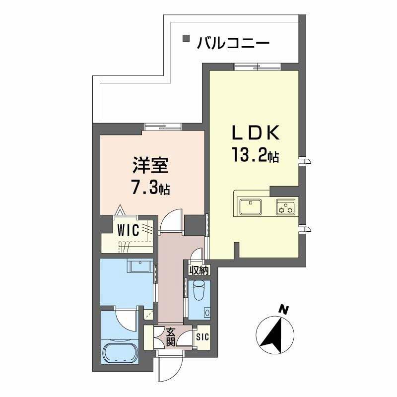 ベル エ ロンプラージュ(1LDK/4階)の間取り写真