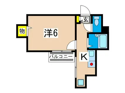 メゾン加藤2(1K/2階)の間取り写真