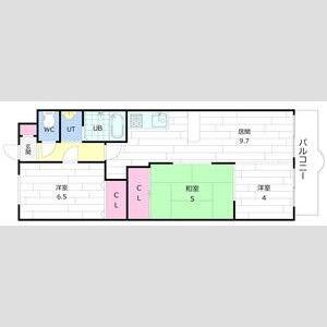 セザール北28条(3LDK/1階)の間取り写真