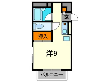 ルミネ秀映(ワンルーム/1階)の間取り写真