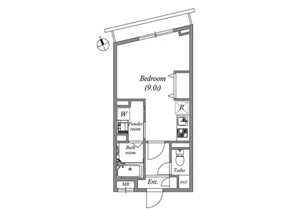 PASEO東武練馬(1K/2階)の間取り写真