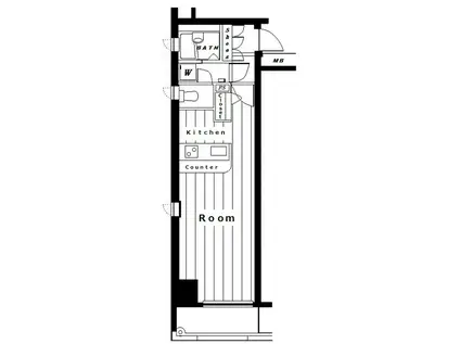 ベスト伊勢佐木長者町(ワンルーム/4階)の間取り写真