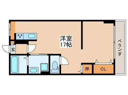 藤井マンション(ワンルーム/2階)の間取り写真