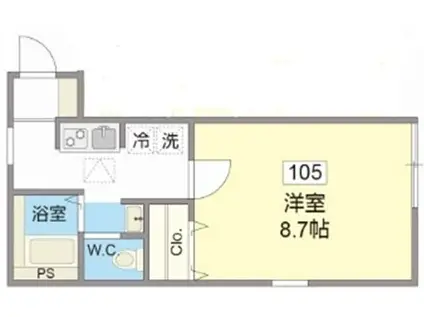 セレマーレ中村橋(1K/1階)の間取り写真