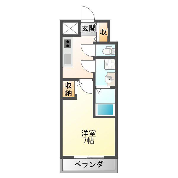 スプランディッドII(1K/11階)の間取り写真