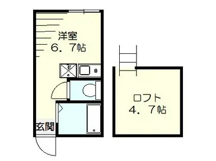 南太田エンタープライズ(ワンルーム/2階)の間取り写真