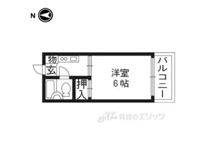 プラザパル(1K/3階)の間取り写真