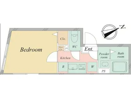 GOOD ENOUGH 舟渡(1K/4階)の間取り写真