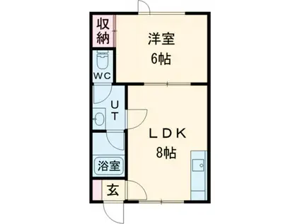 LE CHAT TABBY VI (1DK/1階)の間取り写真