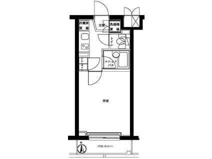 ルーブル早稲田弐番館(1K/4階)の間取り写真