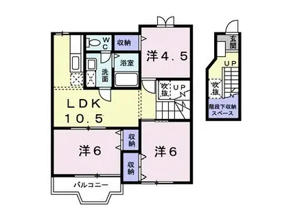 クルーセ・K(3LDK/2階)の間取り写真