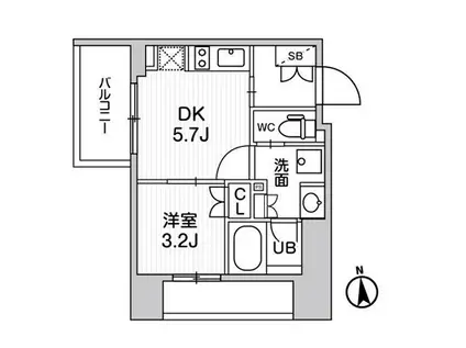 ニド新御徒町(1DK/3階)の間取り写真