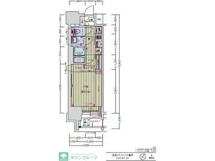 プレサンス大曽根駅前ファースト(1K/4階)の間取り写真