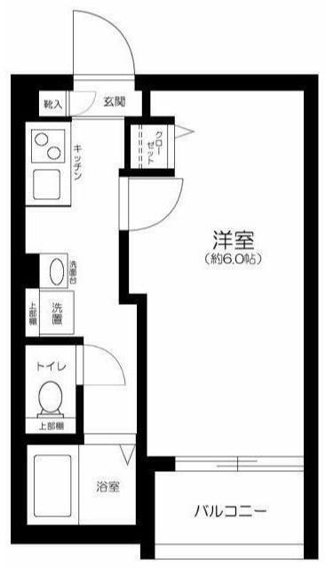 メゾン ド ソレイユ 八潮(1K/1階)の間取り写真