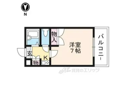 レオパレス東草津(1K/2階)の間取り写真