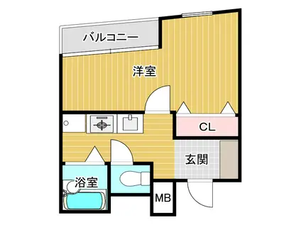 エミール千里山(1K/3階)の間取り写真