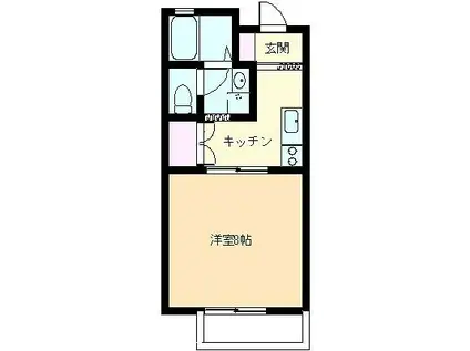 サンシティーSY(1K/1階)の間取り写真