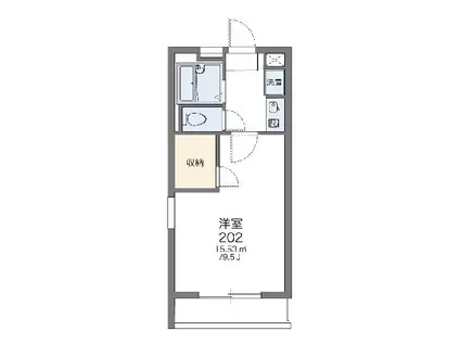 レオパレスパストラル(1K/2階)の間取り写真