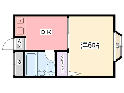 INNOVKOSHIEN(1DK/2階)の間取り写真