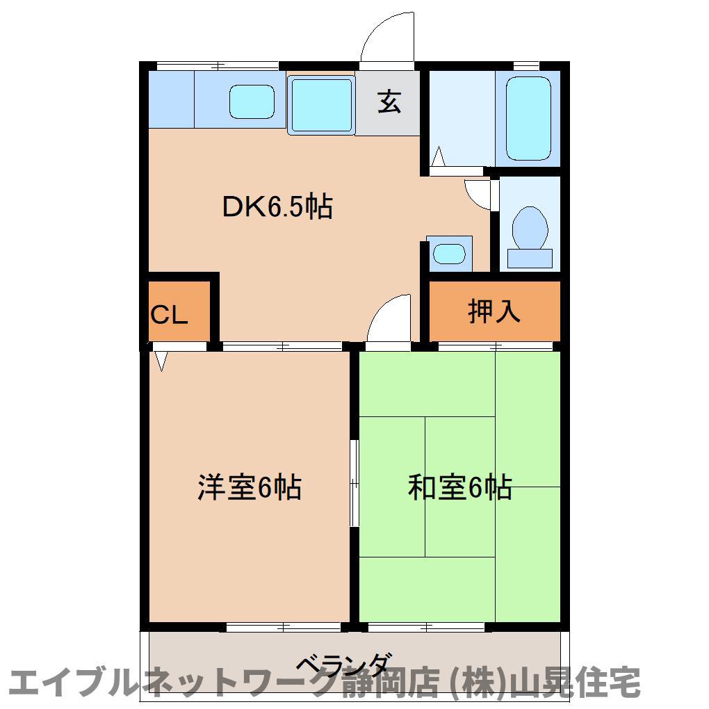 エミールA(2DK/1階)の間取り写真