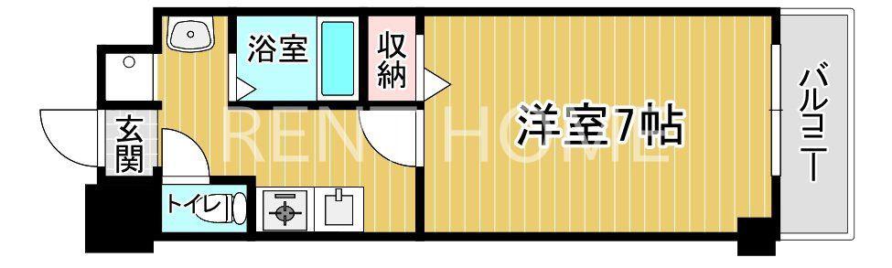 Mプラザ今里弐番館(1K/9階)の間取り写真